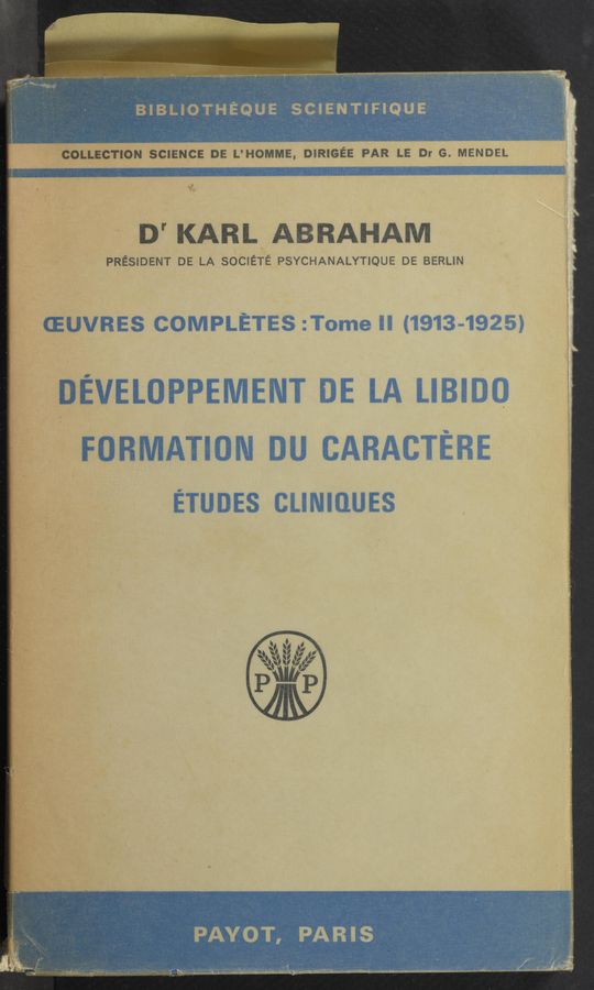 Page text (OCR generated): COLLECTION SCIENSE DE UHGMMEg DiRIGéE PAR LE B? G. MEMﬁEL
:1 V r K
PRESIDENT DE LA sccgé‘ré PS‘YCHANALYTSQUE DE BERLSN