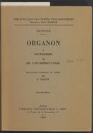 View bibliographic details for Organon: Catégories, De L'interprétation (detail of this page not available)