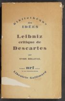 View bibliographic details for Leibniz critique de Descartes (detail of this page not available)