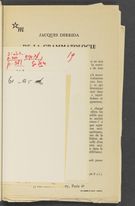 Detailed view of page from De la grammatologie