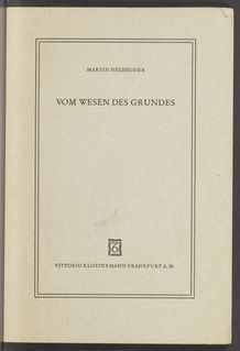 Thumbnail view of Vom Wesen des Grundes