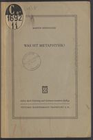 Detailed view of page from Was ist Metaphysik