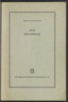 View bibliographic details for Zur Seinsfrage