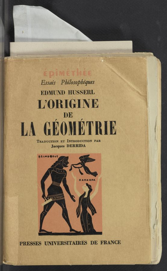 Page text (OCR generated): E35413“ Plyz'losoplvz'qzm
EDMUND HUS SERL
L’ORIGINE
LA GEﬁilETluE
TRADUCTION ET INTRODUCTION PAR
Jacques DERRIDA
Qﬂ IMQGQVSﬁ
ﬂ ANAOPA