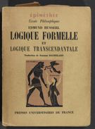 Detailed view of page from Logique formelle et logique transcendantale