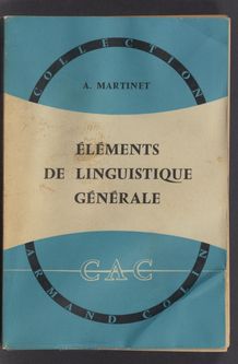 View bibliographic details for Éléments de linguistique générale