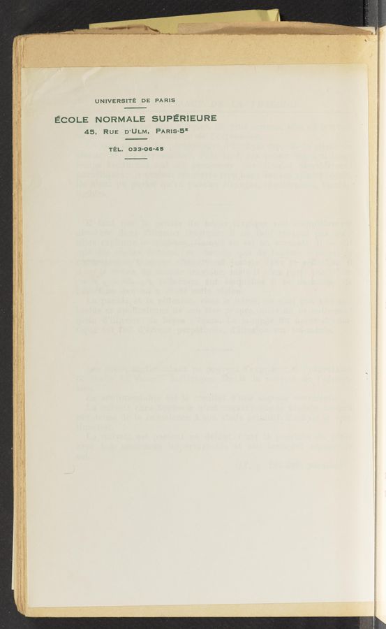 Page text (OCR generated): PARIS-5‘
0313-06-45
RUE D’ULM,
TEL.
UNIVERSITE DE PARIS
E
R
U
m
R
,E
P
U
S
E
L
A
M
R
O
N.
5
E4.
L
O
C
,E
myiiﬁ i ‘
3.01.3. 3 ‘13:. S. Harman”
in. {35,43}. 3 ;