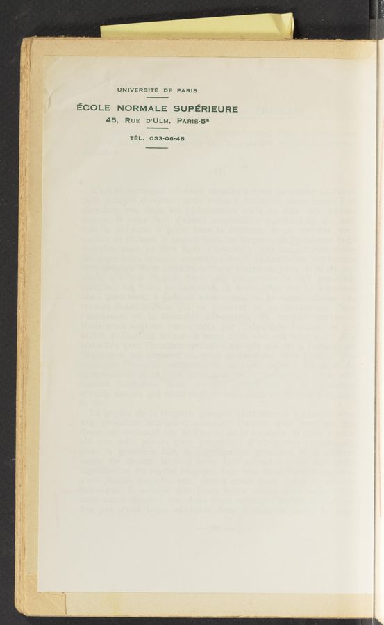 Page text (OCR generated): .7 A). tax? :7” ex .7. 6 5597947. ,4: Liz: ,.,.Iﬁ3.i1t.. #11? at: .,, 141:9.» thiré, ..\rrfx;..lnl :ver 1:; 151%: ‘ ‘ 31.1112 , .vf‘wxuulsﬁ 1.3. 1, 551,25?!) all”: Hi! I {1...
PARIS-5"
0323-06-45
RUE D'ULM,
TEL.
m
R
A
P
E
D
,E
W.
s
R
E
w
N
U
ECOLE NORMALE SUPERIEURE
45.