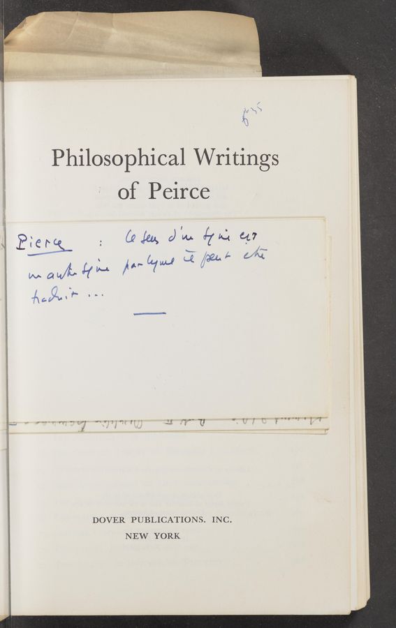 Page text (OCR generated): Philosophical Writings
of Peirce
333:3. : 16“ at ”(7“; 9”
wag/w; W7“ “”3“ 4, i
5 n .
M
1 A ~ » i Ui‘ W V I ‘ V’ I a
. 7,,gm, vi .,-,v W” n $147!" at. we 3 a n :1 p a « i i g ""34" 7’ W 3’“ , l, f V ; ‘a
M &gt; . v f , w 9979...: y 5, §
7 f if: ‘ I
V v ' V x g; x '7
DOVER PUBLICATIONS. INC.
NEW YORK