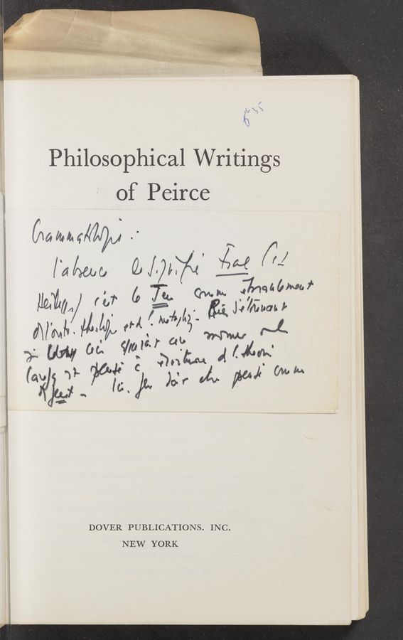 Page text (OCR generated): iii" x": \’
Philosophical Writings
of Peirce
‘m gig“ , n9.
DOVER PUBLICATIONS. INC.
NEW YORK
