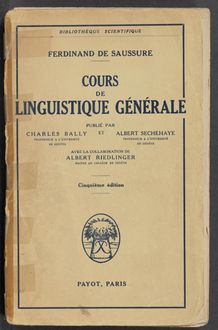 Thumbnail view of Cours de linguistique générale