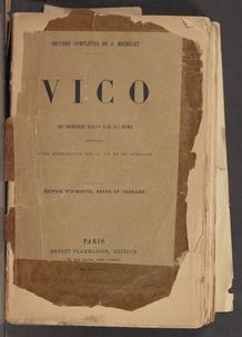 Thumbnail view of Oeuvres choisies de Vico contenant ses mémoires écrits par lui-même